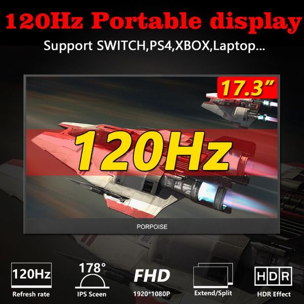 17.3 inch portable monitor narrow side computer extension 1080p 120hz cscreen ps4 switch xbox huawei phone gaming monitor
17.3 inch portable monitor narrow side computer extension 1080p 120hz cscreen ps4 switch xbox huawei phone gaming monitor