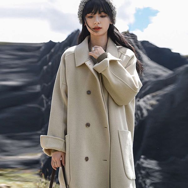 new korean small woollen coat in european fashion winter 2020 for women outerwear ing, Black
new korean small woollen coat in european fashion winter 2020 for women outerwear ing, Black