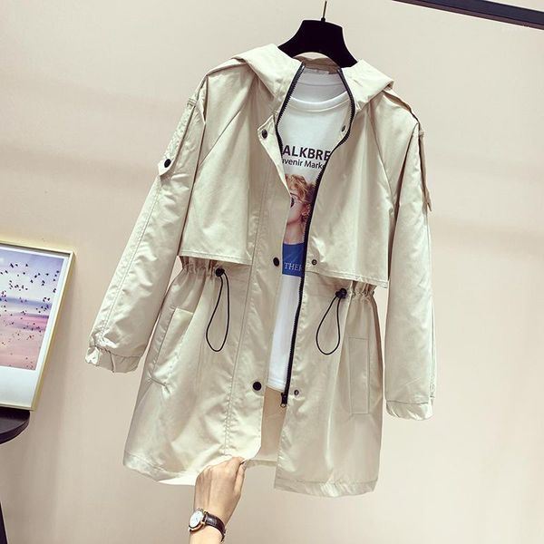 spring autumn trench coat women clothes casual hooded long sleeve windbreaker female loose white trench coat women solid q26251, Tan;black
spring autumn trench coat women clothes casual hooded long sleeve windbreaker female loose white trench coat women solid q26251, Tan;black