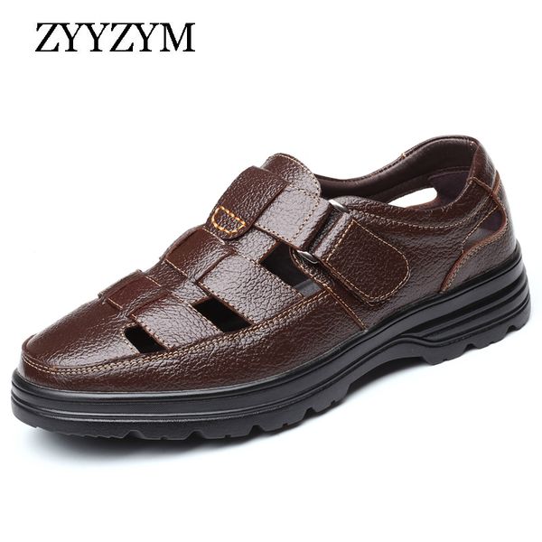 zyyzym new 2019 summer shoes men sandals genuine leather men's casual shoes male brand sandals non-slip plus size t200420, Black
zyyzym new 2019 summer shoes men sandals genuine leather men's casual shoes male brand sandals non-slip plus size t200420, Black