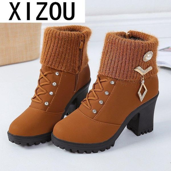 2020 winter shoes women platform ankle boots rhinestone snow shoes cross-tied high heels warm plush booties botas mujer1, Black
2020 winter shoes women platform ankle boots rhinestone snow shoes cross-tied high heels warm plush booties botas mujer1, Black