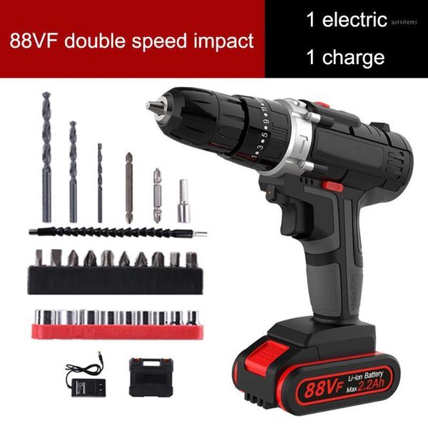us / eu plug 88vf lithium ion cordless drill power drill set with 3/8 inches keyless chuck variable speed 16 bits 22 driver bits1
us / eu plug 88vf lithium ion cordless drill power drill set with 3/8 inches keyless chuck variable speed 16 bits 22 driver bits1