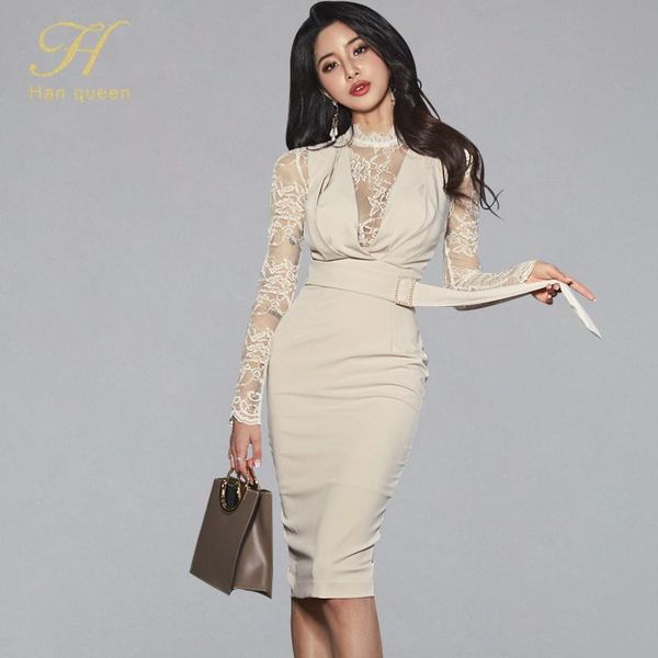casual dresses h han queen patchwork lace women dress knee-length summer sheath pencil elegant wokr slim bodycon vestidos 2021, Black;gray
casual dresses h han queen patchwork lace women dress knee-length summer sheath pencil elegant wokr slim bodycon vestidos 2021, Black;gray