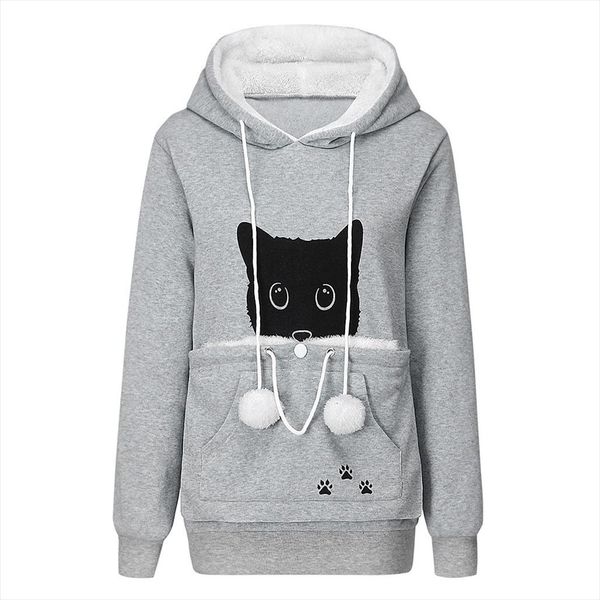 creative cat lovers long hoodie kangaroo pet sweatshirt pullover cuddle pouch women hooy sweatshirt pocket animal ear hoodie b, Black
creative cat lovers long hoodie kangaroo pet sweatshirt pullover cuddle pouch women hooy sweatshirt pocket animal ear hoodie b, Black