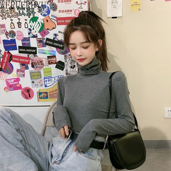 autumn high collar bottoming shirt female long-sleeved t-shirt solid color korean women's warm slim female wild shirt1, White
autumn high collar bottoming shirt female long-sleeved t-shirt solid color korean women's warm slim female wild shirt1, White