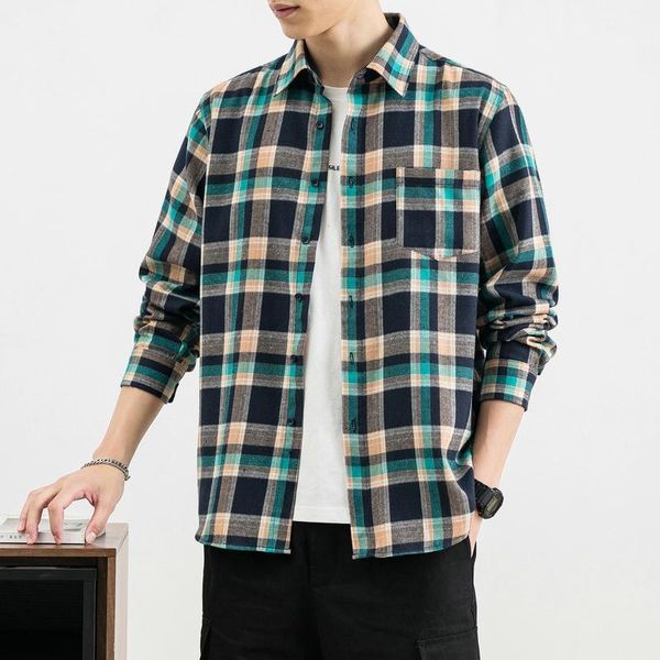 men's casual shirts 2021 fashion plaid men long-sleeved button shirt cardigan mens street male brand clothing plus size 5xl1, White;black
men's casual shirts 2021 fashion plaid men long-sleeved button shirt cardigan mens street male brand clothing plus size 5xl1, White;black