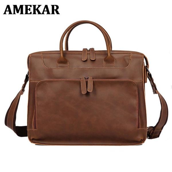 women men leather shoulder bag lapbriefcase bags for documents messenger bag business vintage leather large capacity 14 inch
women men leather shoulder bag lapbriefcase bags for documents messenger bag business vintage leather large capacity 14 inch