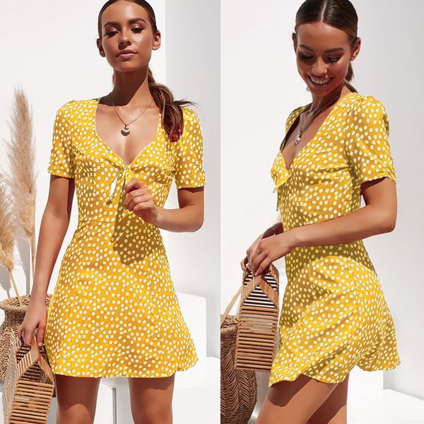 spring and summer new fashion women's printed deep v-neck short sleeve dress 2021 fashion black friday ywfs, White
spring and summer new fashion women's printed deep v-neck short sleeve dress 2021 fashion black friday ywfs, White