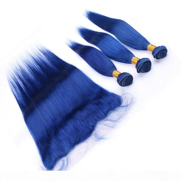 colored blue virgin indian human hair weaves silky straight with frontal closure dark blue 13x4 full lace frontal closure with 3 bundles, Black;brown
colored blue virgin indian human hair weaves silky straight with frontal closure dark blue 13x4 full lace frontal closure with 3 bundles, Black;brown