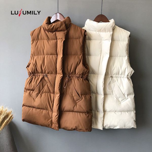 lusumily winter vest chalecos para mujer winter jacket women long vests new korean stand-up collar cotton waistcoat gilet female 1023, Black;white
lusumily winter vest chalecos para mujer winter jacket women long vests new korean stand-up collar cotton waistcoat gilet female 1023, Black;white