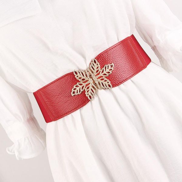 elastic genuine leather belts for women fashion wide waistbands new luxury cowskin gold metal snowflake buckle cummerbund dress bbykyk, Black;brown
elastic genuine leather belts for women fashion wide waistbands new luxury cowskin gold metal snowflake buckle cummerbund dress bbykyk, Black;brown