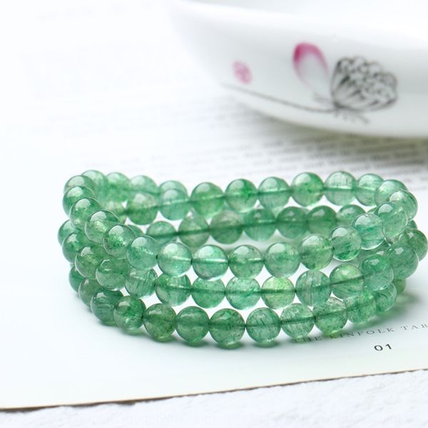 natural green strawberry three circle buddha bracelet diy handmade diy crystalbuddha beads crystal jewelry strawberry crystal hand string lo, Golden;silver 
natural green strawberry three circle buddha bracelet diy handmade diy crystalbuddha beads crystal jewelry strawberry crystal hand string lo, Golden;silver