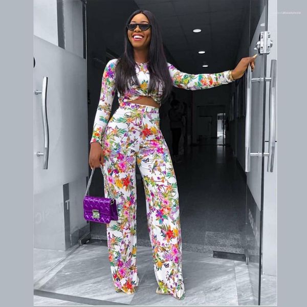 two piece pants turtle neck long sleeve short tshirt high wasit wide leg pants famale fashion sets women floral, White
two piece pants turtle neck long sleeve short tshirt high wasit wide leg pants famale fashion sets women floral, White