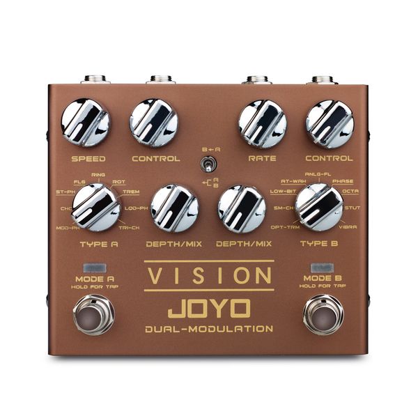 joyo r-09 vision multi-effect guitar pedal dual channel modulation pedal support stereo input & output 9 effects true bypass
joyo r-09 vision multi-effect guitar pedal dual channel modulation pedal support stereo input & output 9 effects true bypass