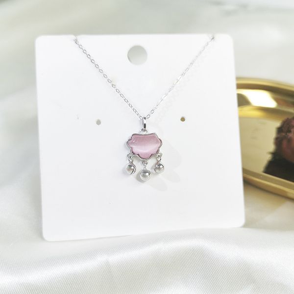 fashion s925 sterling silver opal longevity lock necklace female bell tassel pendant internet celebrity personalized clavicle chain version
fashion s925 sterling silver opal longevity lock necklace female bell tassel pendant internet celebrity personalized clavicle chain version
