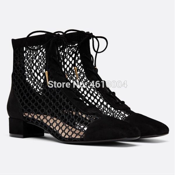 kalmall summer fishnet ankle boots breathable low heels gladiator lace up mesh shoes runway sandal boots big size 441, Black
kalmall summer fishnet ankle boots breathable low heels gladiator lace up mesh shoes runway sandal boots big size 441, Black