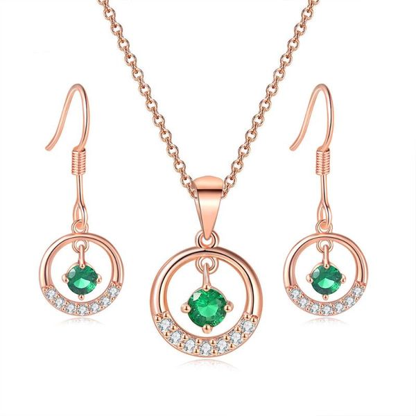 tengtengfit cubic zirconia halo pendant rose gold plated necklace & hangs earrings,green simulated emerald fashion jewelry sets, Silver
tengtengfit cubic zirconia halo pendant rose gold plated necklace & hangs earrings,green simulated emerald fashion jewelry sets, Silver