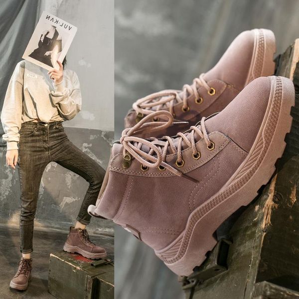 rock shoes woman lace up boots round toe leather booties boots-women winter footwear luxury designer flat heel 2020 fashion med, Black
rock shoes woman lace up boots round toe leather booties boots-women winter footwear luxury designer flat heel 2020 fashion med, Black