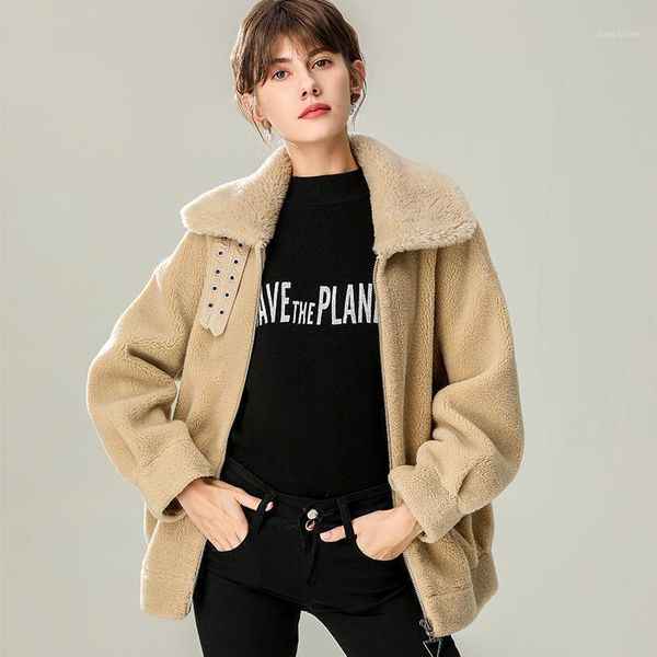 women2020 genuine for wool jackets korean simple female autumn soft women's clothing sheep shearing coat abrigo mujerzjt6901, Black
women2020 genuine for wool jackets korean simple female autumn soft women's clothing sheep shearing coat abrigo mujerzjt6901, Black