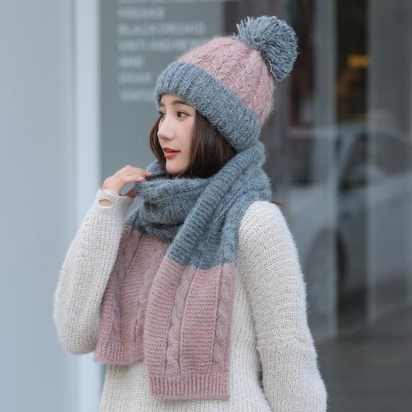 2 pcs hat and scarf women winter warm long knit cap scarf hat set thicken beanie cap fashion gift warm woolen winter, Blue;gray
2 pcs hat and scarf women winter warm long knit cap scarf hat set thicken beanie cap fashion gift warm woolen winter, Blue;gray