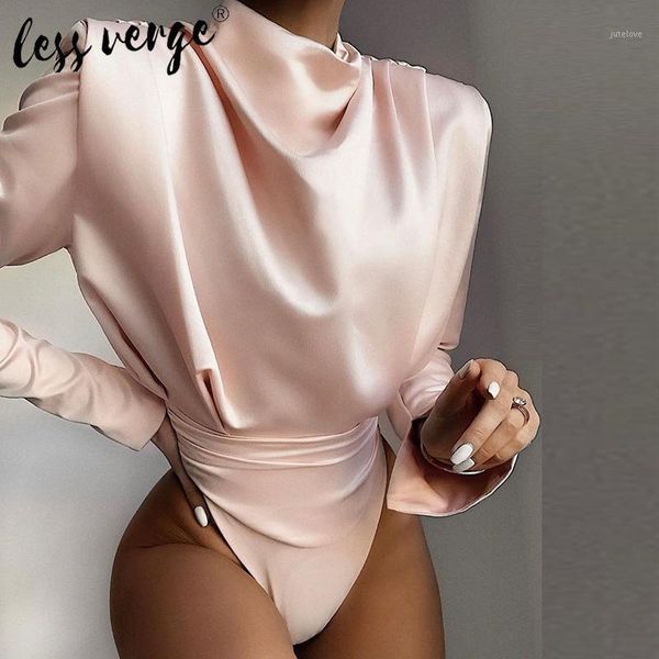 lessverg long sleeve satin silk pink bodysuit elegant office backless turtle-neck women autumn winter ladies romper playsuit1, Black;white
lessverg long sleeve satin silk pink bodysuit elegant office backless turtle-neck women autumn winter ladies romper playsuit1, Black;white
