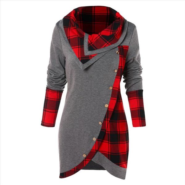 jaycosin new womens shirt womens long sleeved plaid jacket sweatshirt button clothes plaid high collar pullover shirt, White
jaycosin new womens shirt womens long sleeved plaid jacket sweatshirt button clothes plaid high collar pullover shirt, White