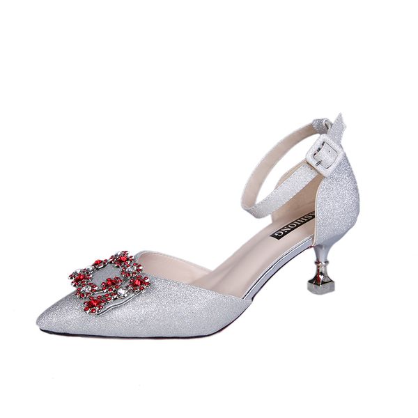 2021 the new summer ladies bombs style strass diamond buckle high heel pointed toe wedding shoes from women's party gpiy, Black
2021 the new summer ladies bombs style strass diamond buckle high heel pointed toe wedding shoes from women's party gpiy, Black