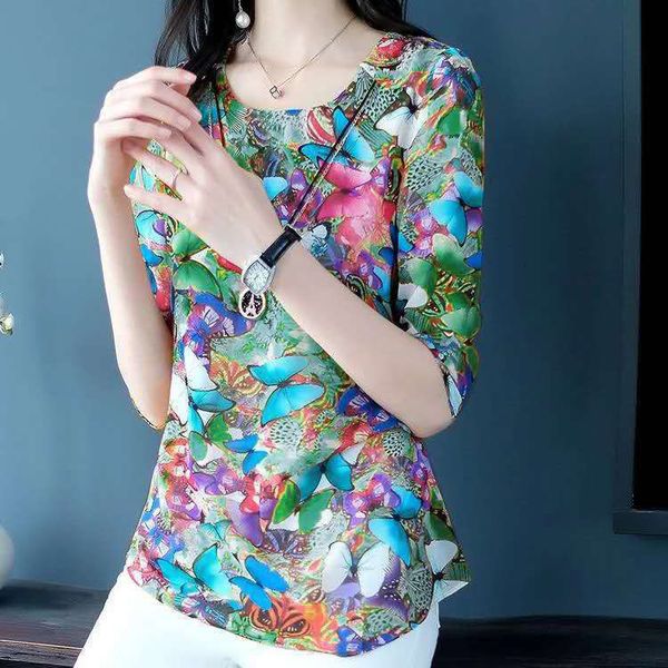 butterfly chiffon women's 2019 summer new age reduction large short sleeve floral clothes show thin foreign style bottoming shirt
butterfly chiffon women's 2019 summer new age reduction large short sleeve floral clothes show thin foreign style bottoming shirt