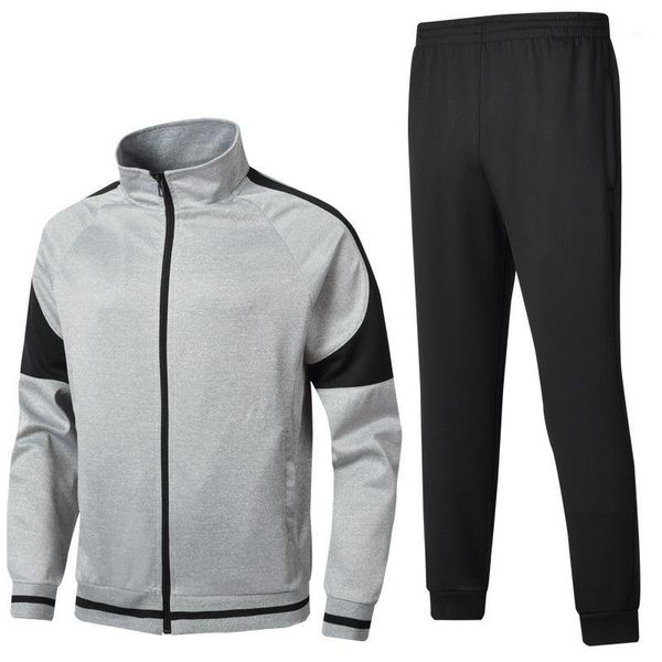 running sets spring autumn men sportswear suit sweatshirt men's patchwork sporting jackets + pants 2pcs tracksuit man clothing1, Black;blue
running sets spring autumn men sportswear suit sweatshirt men's patchwork sporting jackets + pants 2pcs tracksuit man clothing1, Black;blue