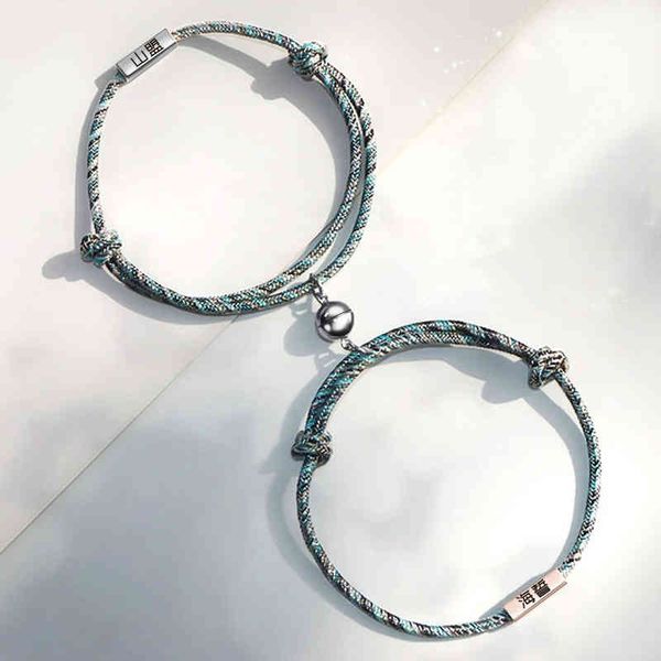 women braided cord stainless steel charm engraved letter custom name magnetic couple bracelets, White
women braided cord stainless steel charm engraved letter custom name magnetic couple bracelets, White