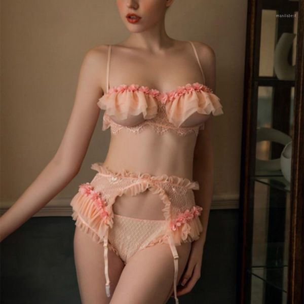 womens lingerie set ruffles lace underwear pink intimate clothes panties and see through bra set lolita wire bra1, Red;black
womens lingerie set ruffles lace underwear pink intimate clothes panties and see through bra set lolita wire bra1, Red;black