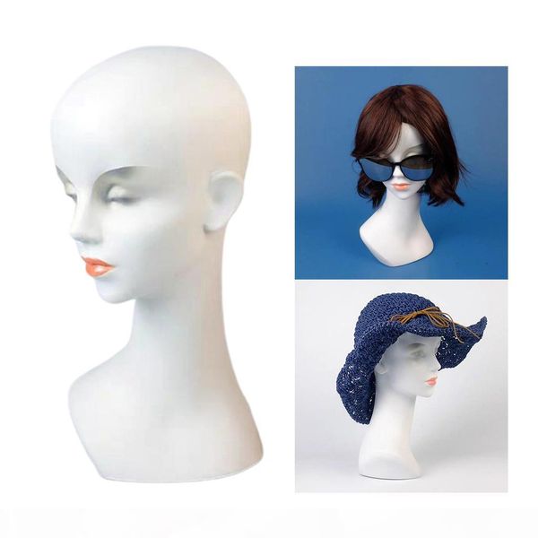 sturdy female wigs hats hairband necklace earrings display makeup hair mannequin, White
sturdy female wigs hats hairband necklace earrings display makeup hair mannequin, White