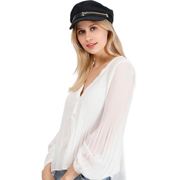 berets women hat beret short brim chain decoration flat crown 2021 arrival fashion solid color cool army cap painter, Blue;gray
berets women hat beret short brim chain decoration flat crown 2021 arrival fashion solid color cool army cap painter, Blue;gray