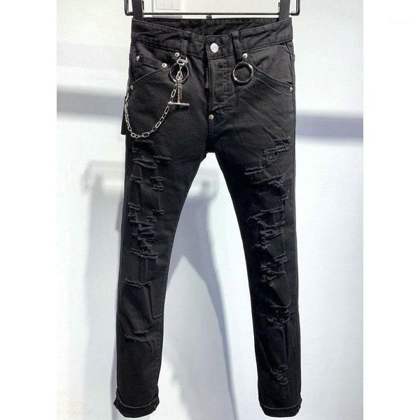 cowboy 2020 mens cool designer brand black jeans skinny ripped stretch slim fit hip hop pants destroyed holes men metal chains1, Blue
cowboy 2020 mens cool designer brand black jeans skinny ripped stretch slim fit hip hop pants destroyed holes men metal chains1, Blue