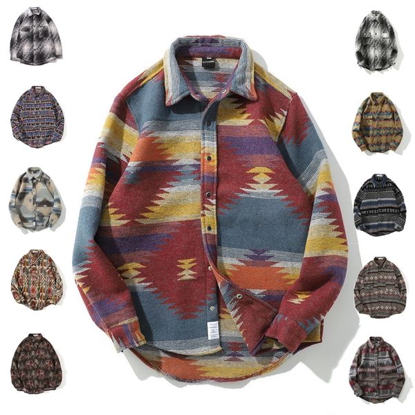winter hip hop vintage snap button long sleeve shirts men fashion casual streetwear oversized coat male shirt black plaid 201120, White;black
winter hip hop vintage snap button long sleeve shirts men fashion casual streetwear oversized coat male shirt black plaid 201120, White;black