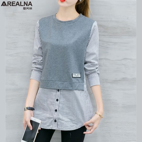 new autumn long sleeve blouse women shirts korean style striped patchwork shirt casual woman blouses loose plus size blusas 201126, White
new autumn long sleeve blouse women shirts korean style striped patchwork shirt casual woman blouses loose plus size blusas 201126, White