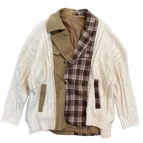 2020 new women suit blazer knitting patchwork irregular women blazers jackets color matching asymmetry plaid suit coat1, White;black
2020 new women suit blazer knitting patchwork irregular women blazers jackets color matching asymmetry plaid suit coat1, White;black