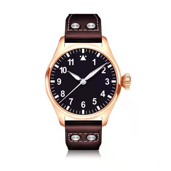 classic new men's automatic mechanical pilot watch stainless steel requin brand gold case black dial 329301 leather expression numbers, Slivery;brown
classic new men's automatic mechanical pilot watch stainless steel requin brand gold case black dial 329301 leather expression numbers, Slivery;brown