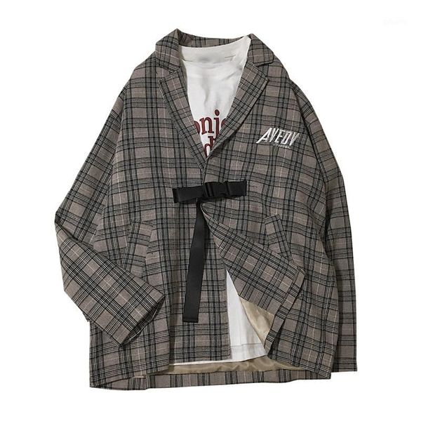 men fashion casual plaid jacket male japan harajuku streetwear hip hop loose suit coat overcoat autumn spring clothing1, Black;brown
men fashion casual plaid jacket male japan harajuku streetwear hip hop loose suit coat overcoat autumn spring clothing1, Black;brown