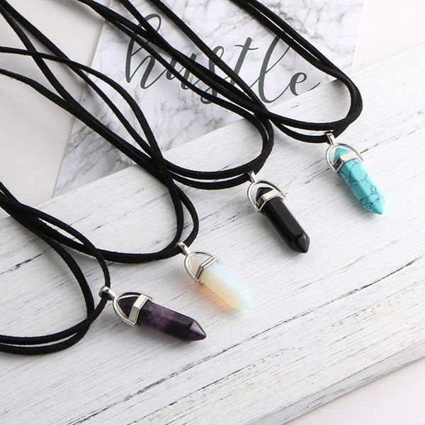 women's necklace retro crystal natural stone quartz necklace pendant collar black rope chain jewelry jewelry, Golden;silver
women's necklace retro crystal natural stone quartz necklace pendant collar black rope chain jewelry jewelry, Golden;silver