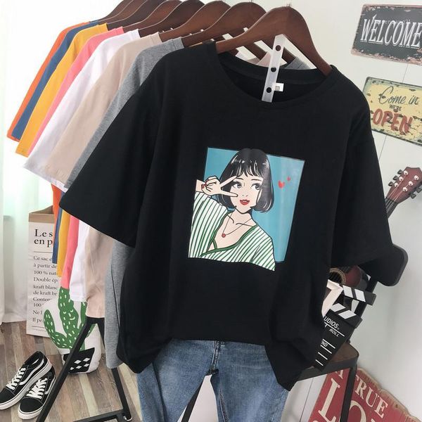 women's t-shirt donamol plus size 2021 summer female tees 100% cotton short sleeve pullover korean style printing women's t-shirt, White
women's t-shirt donamol plus size 2021 summer female tees 100% cotton short sleeve pullover korean style printing women's t-shirt, White