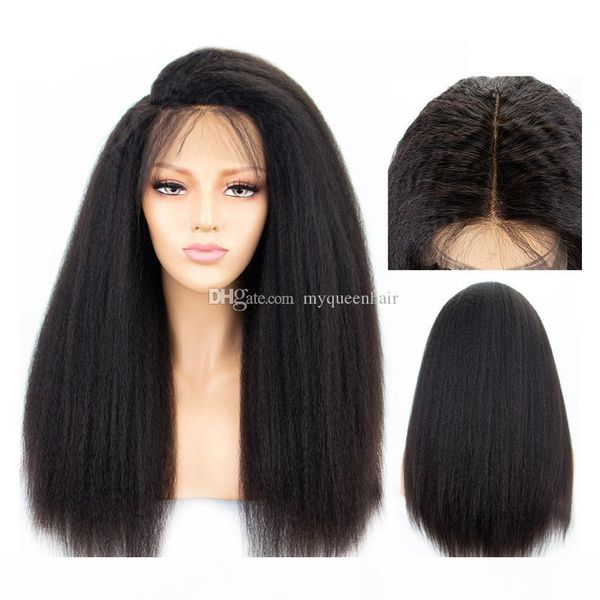my queen 100% unprocessed virgin human hair natural color full lace wigs kinky straight front lace wig pre plucked hairline, Black;brown
my queen 100% unprocessed virgin human hair natural color full lace wigs kinky straight front lace wig pre plucked hairline, Black;brown