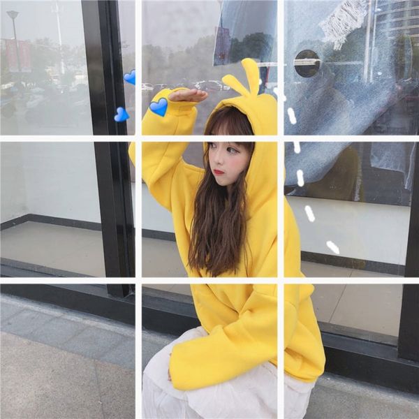 acg7t 2019 fall/winter new solid color sweater clothing women's korean fashion style loose hooded fleece thickened coat wool sweater wo, Black
acg7t 2019 fall/winter new solid color sweater clothing women's korean fashion style loose hooded fleece thickened coat wool sweater wo, Black