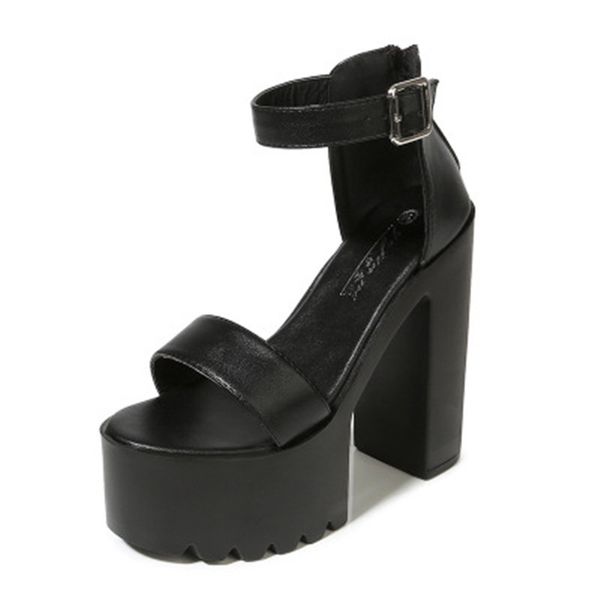 2021 new female summertime thick sandals two super heels high strapped zipper lady open toed wedding dress shoes tb5d, Black
2021 new female summertime thick sandals two super heels high strapped zipper lady open toed wedding dress shoes tb5d, Black