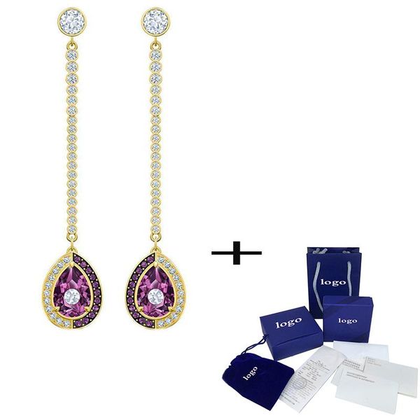 dangle & chandelier swa fashion gorgeous exquisite black baroque violet perforated earrings for girlfriend birthday elegant retro jewelry gi, Silver
dangle & chandelier swa fashion gorgeous exquisite black baroque violet perforated earrings for girlfriend birthday elegant retro jewelry gi, Silver