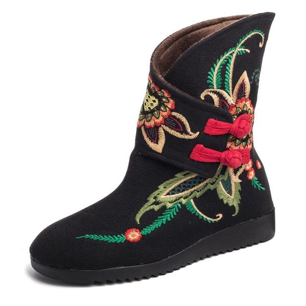 ethnic style women snow shoes winter retro non-slip soft soles embroidered cloth boots for lady plus velvet comfortable shoes, Black
ethnic style women snow shoes winter retro non-slip soft soles embroidered cloth boots for lady plus velvet comfortable shoes, Black