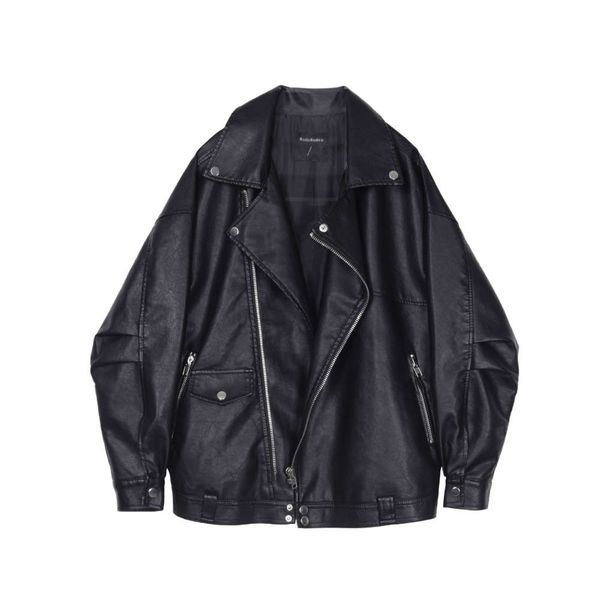 motorcycle leather women's spring and autumn new casual jacket bf wind loose black coat women
motorcycle leather women's spring and autumn new casual jacket bf wind loose black coat women