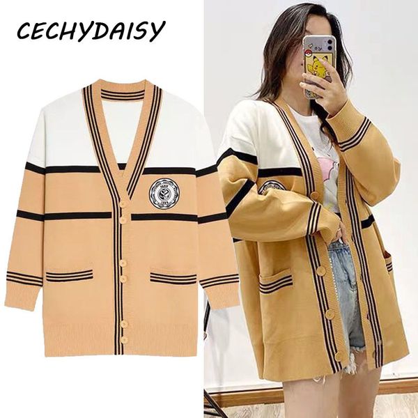 zaful sweater cardigans women loose casual striped v neck autumn winter ong sleeve knitted jacket korean clothes femme chandails lj201113, White;black
zaful sweater cardigans women loose casual striped v neck autumn winter ong sleeve knitted jacket korean clothes femme chandails lj201113, White;black