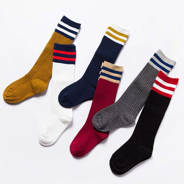 2019 summer new striped student stockings three bars over the knee children's socks, Black;white
2019 summer new striped student stockings three bars over the knee children's socks, Black;white