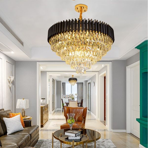 Modern Rectangle Chandelier Crystal Lights For Living Room Dining Room Gold Crystal Led Luxury Chandeliers Lighting